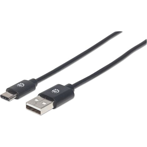 Manhattan Cavo HiSpeed USB-A Maschio / USB-C  Maschio 3m Nero (1/5)