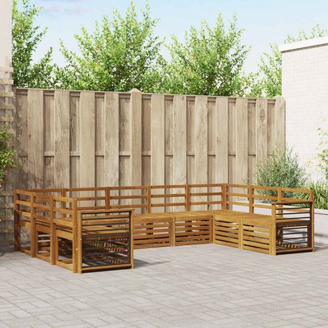 Sofagarnituren 9 pcs Natur Massivholz Akazie (1/5)
