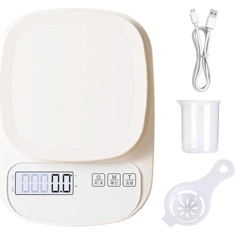 Food Scales, Digital Kitchen Scale, Kitchen Scales with LCD display, High-Precision Digital Coffee and Gram Scale, Waterproof Electronic Weight Scale, 5.91x8.27x1.38 Inches for Meal Preparation