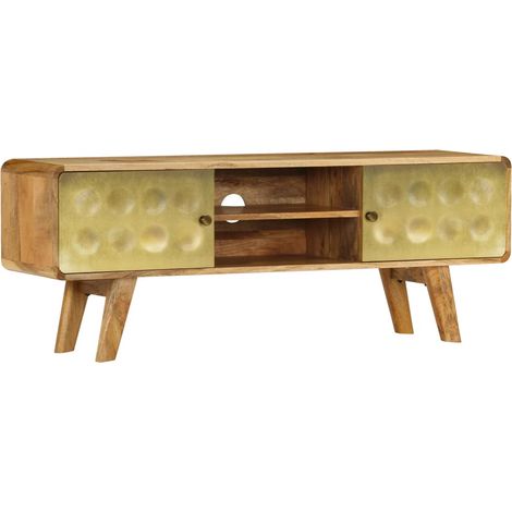 Práctico mueble de TV/aparador de diseño de madera maciza de mango 120 cm 2502138