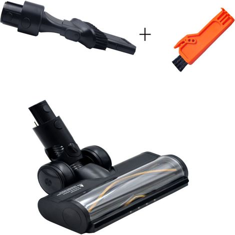 Ensemble de nettoyage de sols Dreame R10 R20 R30 H30station V6 V8 avec brosse pour sols, brosse pour tapis et têtes d'aspirateur (noir) + brosse à poils longs + brosse de nettoyage (ensemble de 3 pièc