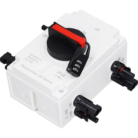 DC1200V 32A 4P PV DC Trennschalter 2 Eingänge 2 Ausgänge IP66 Wasserdichter Solar-Lastumschalter (1/5)