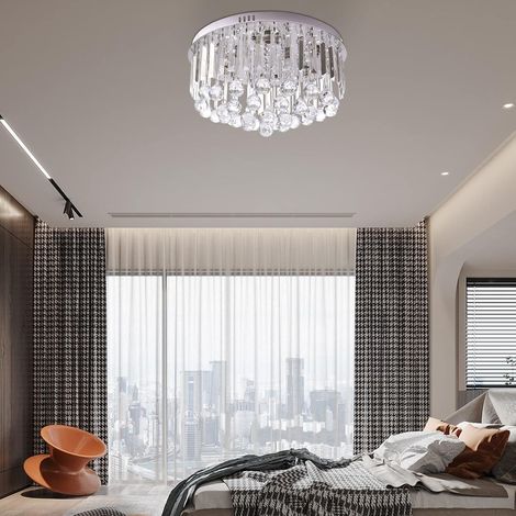 LED Kristall Deckenleuchte, Rund LED Deckenleuchte Deckenlampe Kronleuchter Pendelleuchte Beleuchtung fur Schlafzimmer Wohnzimmer (1/5)
