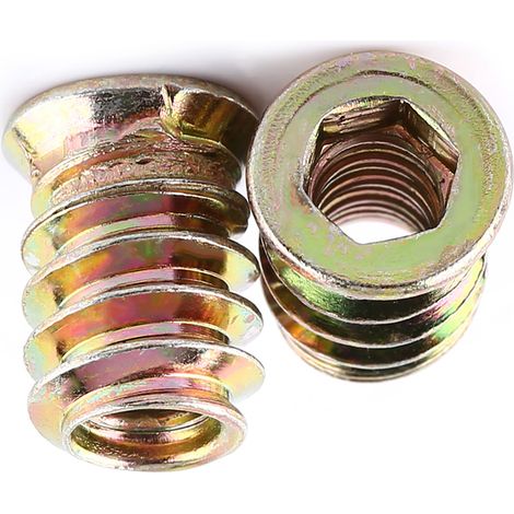 Innensechskant-Einsatzmuttern für Möbel, Gewindemuttern für Holz (M615mm) (1/5)