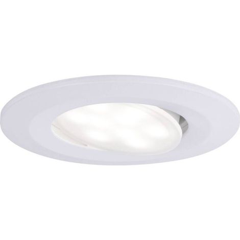– Spot encastrable salle de bains 6.5 W IP65 blanc mat – Lumière neutre 4000 K – Angle de diffusion 100° – Installation facile 68 mm - Q718052 (1/4)