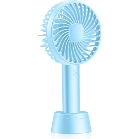 Ventilador de Mano Portátil Recargable USB, 3 Velocidades y Batería 1200mAh, Compacto de ABS – Ideal para Oficina, Camping y Viajes (1/5)