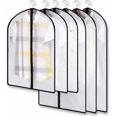 Bolsa transparente antipolillas para ropa, funda antipolillas para ropa, juego de fundas antipolvo para ropa, ideal para guardar ropa, camisas y trajes en el armario (1/4)