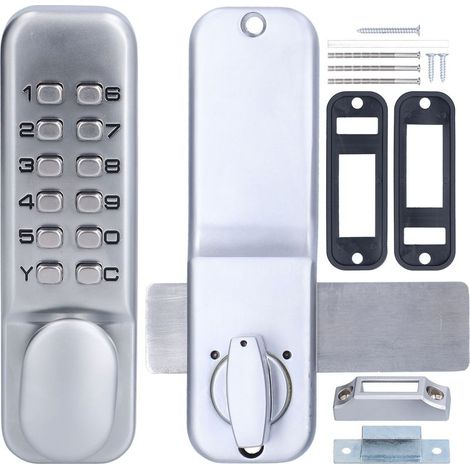 Lock to combination mechanical anti-theft For doors in glass and wood Thickness 10 to 60 mm zinc alloy easy installation (1/5)