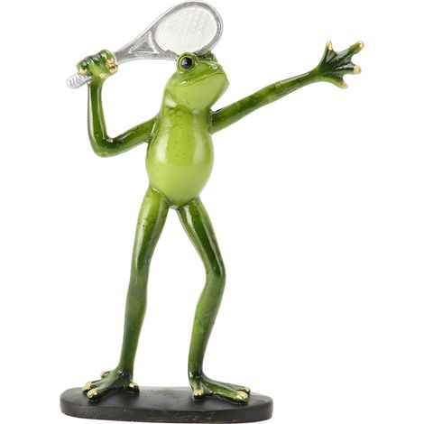 Froschfigur aus Kunstharz, sportlicher Frosch (1/5)