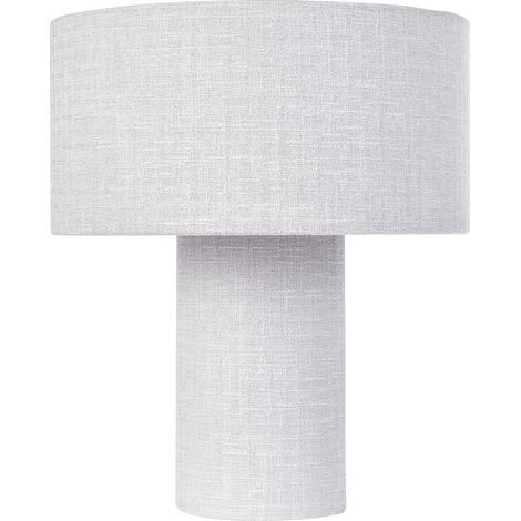 Lámpara de mesa de estilo moderno con pantalla de lino en color gris Malips