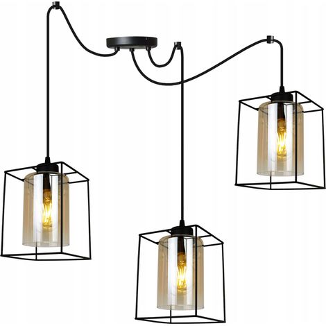 MODERNE ELEGANTE HÄNGELAMPE MIT GLASSCHIRM