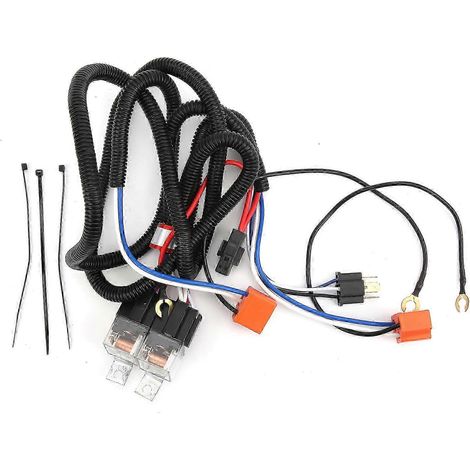 Kit de faisceau de câblage pour relais de phare, étanche PE, câble renforcé d'éclairage, DC 12V, brillance optimisée (1/5)