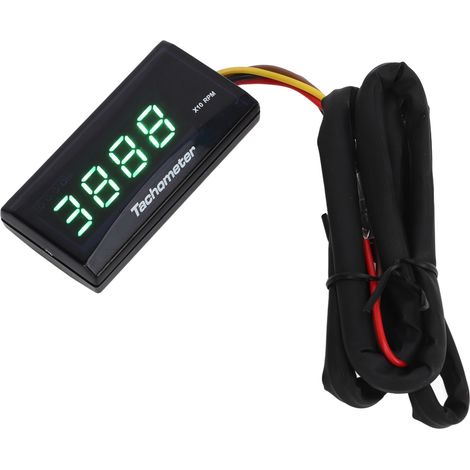 Compte-tours moto DC 12V ultra fin LCD étanche rétroéclairé vert pour modification