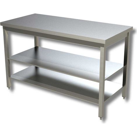 Table avec 2 etageres sans dosseret Gamme 700 - Ristopro