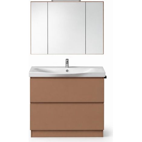ARBI Mobile Da Bagno con Specchiera Led Contenitiva Medina Con Lavabo (1/3)