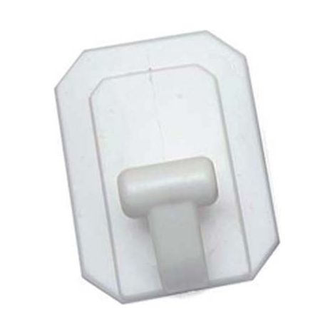 Gancio Adesivo Plastica Bianco 25 Pezzi