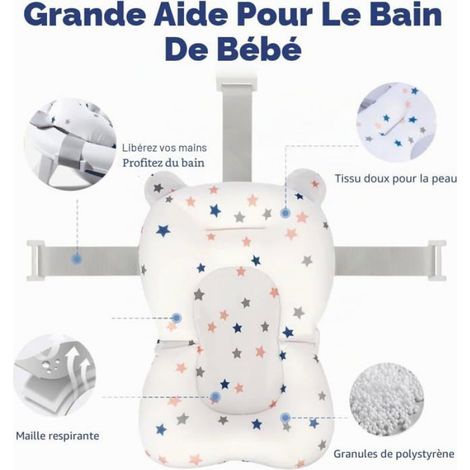 Réducteur Baignoire Bébé - 1 Unité - Tissu Doux - Support Antidérapant Universel - Bain Nouveau-né BLU-RAY INTERACTIF - BLU-RAY E (1/5)