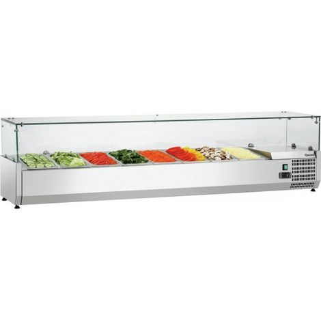 Présentoir réfrigéré 8 x GN 1/3, 180 W, 220 V - MONO, à assembler