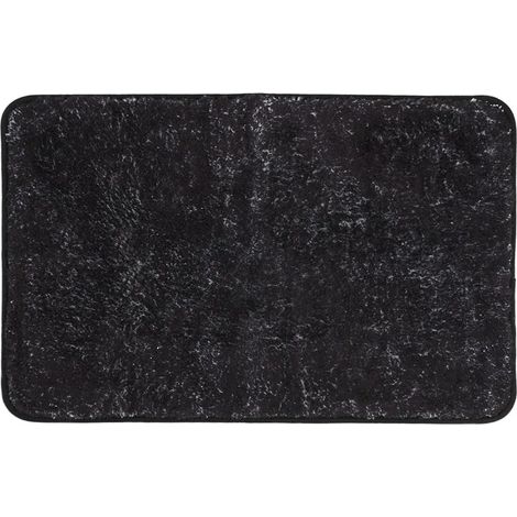Tappetino doccia nero 40x60 cm in poliestere antiscivolo Nuvola (1/3)