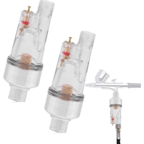 2pcs Mini filtre à air et séparateur d’eau 9,51 mm (1/8) pour aérographes (1/5)