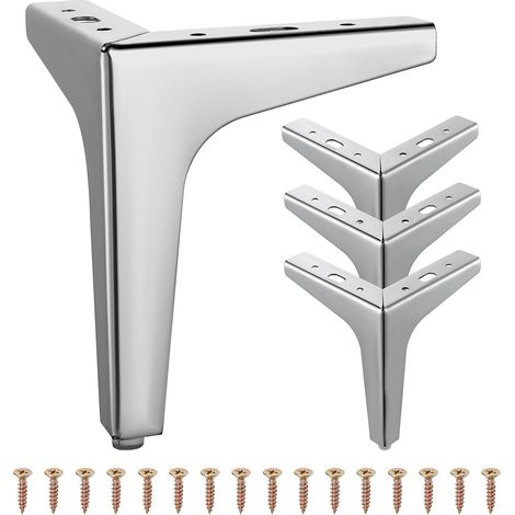 patas de metal para muebles, patas triangulares de 15 cm para sofá, mesa de centro, TV, armario y otros muebles.