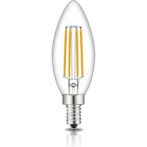 E14 LED-Kerzenfadenlampe, 6 W Glühlampe, entspricht 60 W Glühlampe, warmweiße 2700 K 750 lm-Sockellampe (1/5)