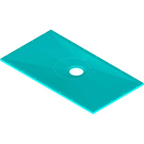 AKW Tuff Form8 Rectangular Wet Room Floor Former with Rotatable Drain Outlet 1500mm x 820mm (1/5)