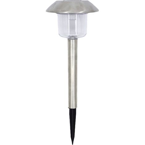 LAMPADA GIARDINO SOLARE PICCHETTO INOX PAPILLON - CF. SCATOLA (EX 50151) (1/2)