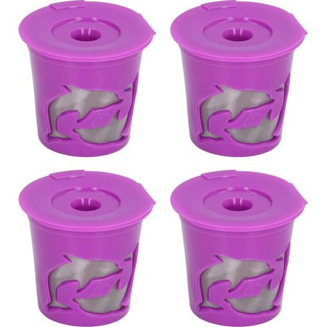 Wiederverwendbare und nachfüllbare Kaffeekapselfilter (100 ml, 4er-Pack) für Kaffeemaschinen (1/5)