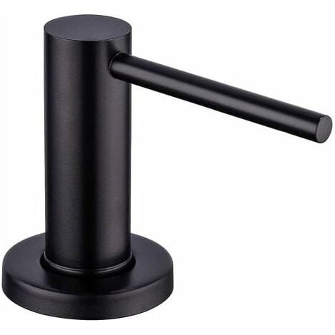 Distributeur De Savon - Évier De Cuisine - Pompe À Pression Tête Amovible - ABS Et Alliage De Zinc - Noir Mat - 1 Pièce (1/5)