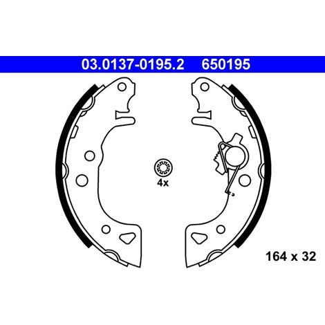 Jeu de mâchoires de frein ATE 03.0137-0195.2 CITROËN 4241 E7 95 619 515