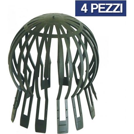 4 PZ PARAFOGLIE FILTRO FILTRI PER GRONDAIA ANTI OTTURAZIONE UNIVERSALE 16398/1