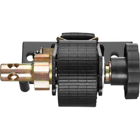 Sangles à cliquet pour porte-échelle, fixation tube carré noir, 38 mm x 2,25 m, double crochets J, charge 226,8 kg, usage intensif, verrouillage à boucle, lot de 8. (1/5)