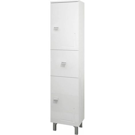 Colonna Bagno Eva 2 Ante + 1 Cassetto 148 Bianco