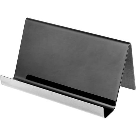 Support de téléphone portable en acier inoxydable pour bureau - Organiseur de table en métal - Accessoires de chambre (miroir noir) (1/5)