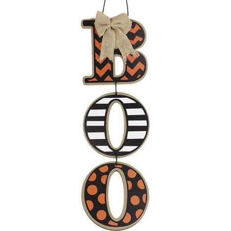 Décoration D'Halloween Plaque Suspendue Lettre Panneau Suspendu Signe Artisanat En Bois Pour La Maison Festival Fête (1/5)