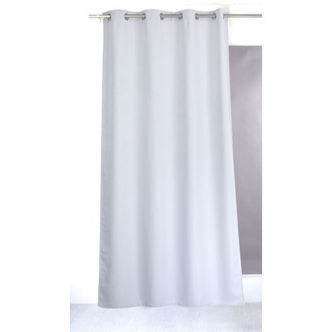 Rideau isolant et obscurcissant fileté 140x240cm "Floppy" - 140x240cm - Blanc (1/6)