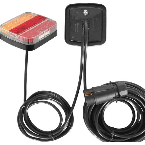 12/24v LED Trailer Tail Light Kit with Cable 7.5 m 5 Functions 7 Pin Trailer Light for Truck Car (1/5)