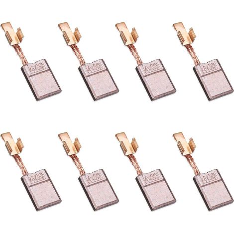 Repuestos para Makita BTD143, DSC191Z, BTW130, DHP448, DHP458, DDF448 y MAKTIA, juego de 8 escobillas de carbón, escobillas de carbón de cobre, para taladros/atornilladores y otras herramientas.