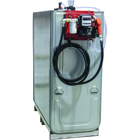 Drakkar Equipement – Cuve de stockage gasoil galvanisée 1500L – Double paroi – Système de cuvette de rétention – Résistance à la corrosion (1/2)