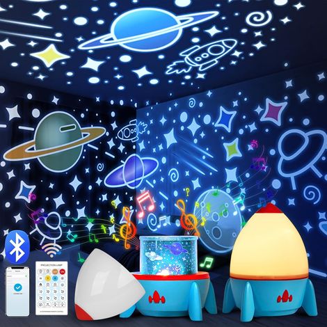 Filiyano – Projecteur de ciel étoilé pour enfants avec 8 films, veilleuse, projecteur d'étoiles Bluetooth, projecteur galaxie, cadeau (1/5)