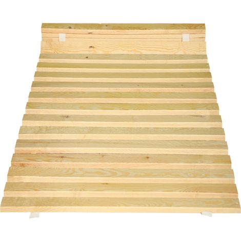 Holzbettgestell mit Lattenrost und Matratzengurt, 80 x 200 cm