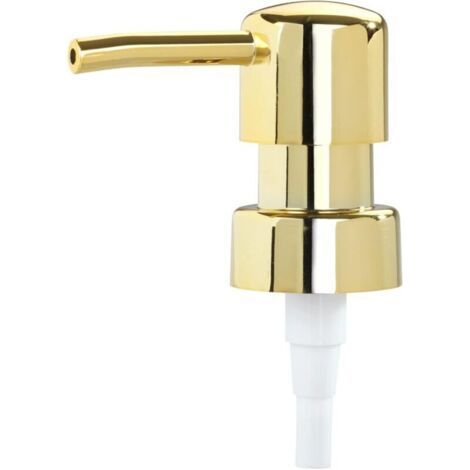 (Gold)Replacement pump head for round black soap dispenser, replacement soap pump for soap dispenser, made of synthetic material, for thread diameter 28 mm (1/4)