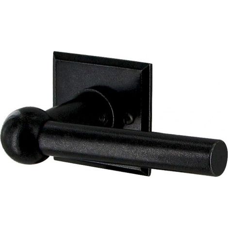 Paar Türdrücker auf Rosette 50x50mm Eisenbahn Schwarz BRIONNE - V.625544NRNR