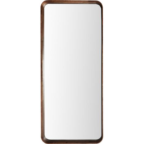 Miroir mural en bois brun contemporain - brun (1/3)