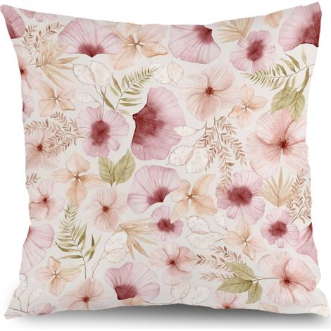 Housse de coussin floral jardin, décoration terrasse canapé,40×40cm (1/5)