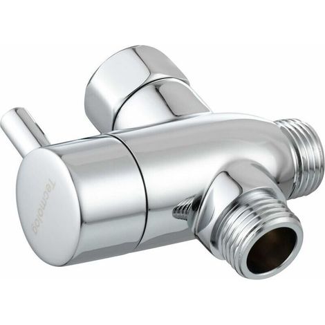 Robinet d'arrêt sphérique en laiton G1/2 Inverseur 3 voies pour douche chromée (1/5)