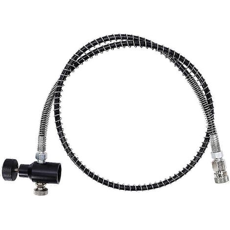 Adaptateur pour station d'air PCP avec tuyau de 37 pouces, compatible avec l'air comprimé ou le dioxyde de carbone. (1/5)