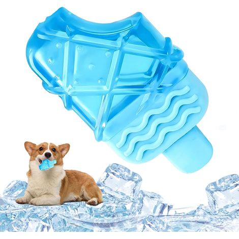 Jouet Rafraîchissant pour Chien en Forme de Sucettes Glacées, Jouet Glacé à Mâcher pour Chien, Jeu Portable pour Extérieur, Réutilisable par Temps Chaud, la Marche à la Maison et en Plein Air (1/5)