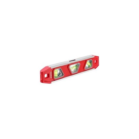 Niveau à bulle magnétique torpille, petit outil de niveau avec 3 bulles différentes et fenêtre de visualisation supérieure, niveau à bulle résistant aux chocs (1/5)